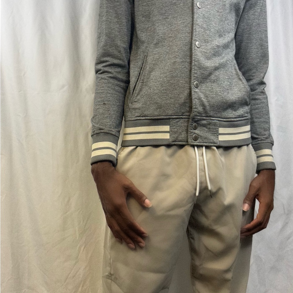 Gray Bomber Jacket